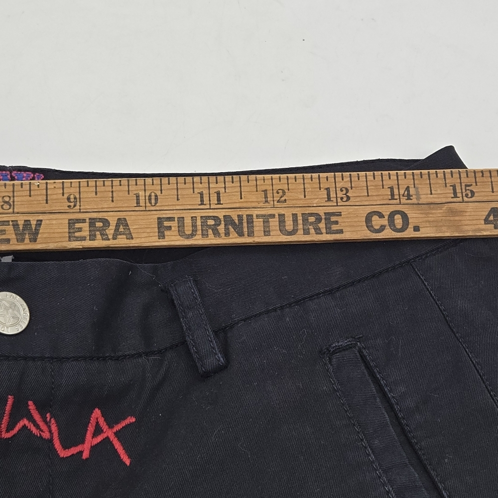 Johnny Was Pants Black‎ Embroidered Cargo Crop - Picture 13 of 15
